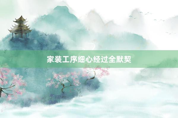 家装工序细心经过全默契